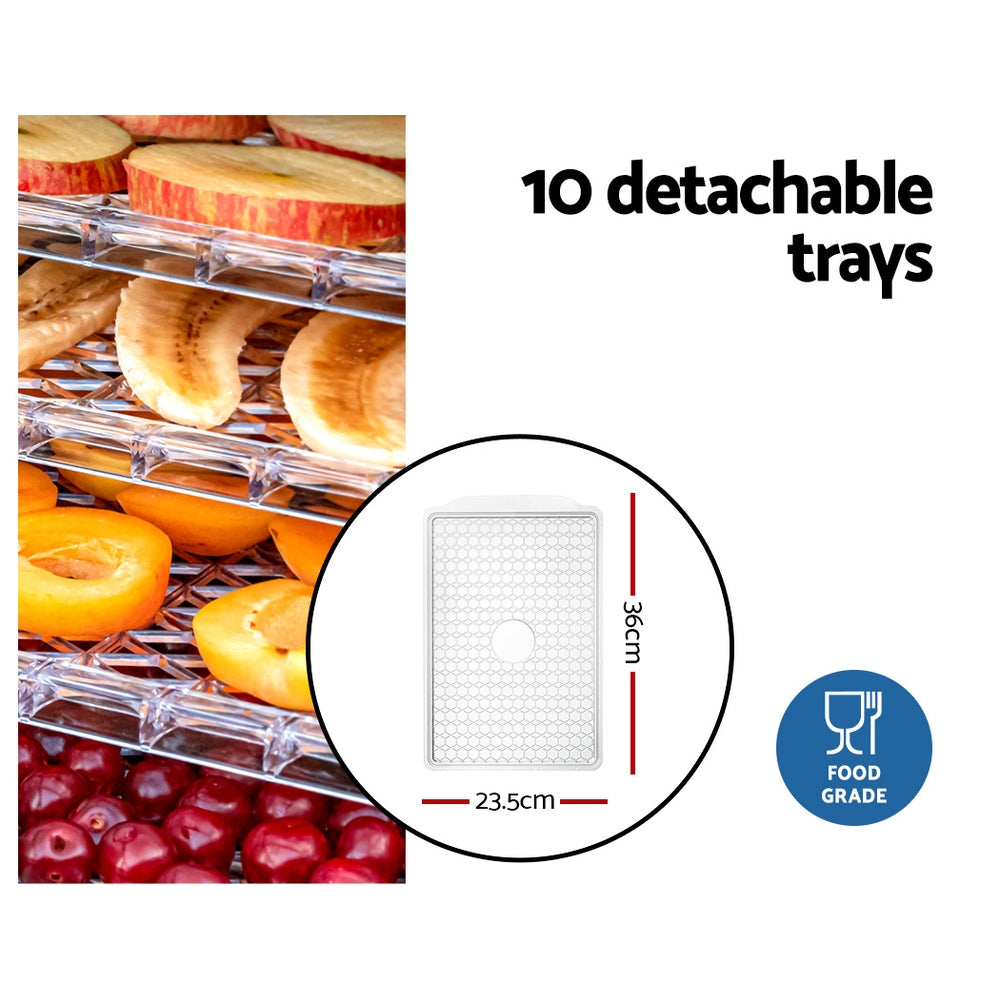 Devanti 10-Tray Food Dehydrator Fruit & Vegetable Dryer