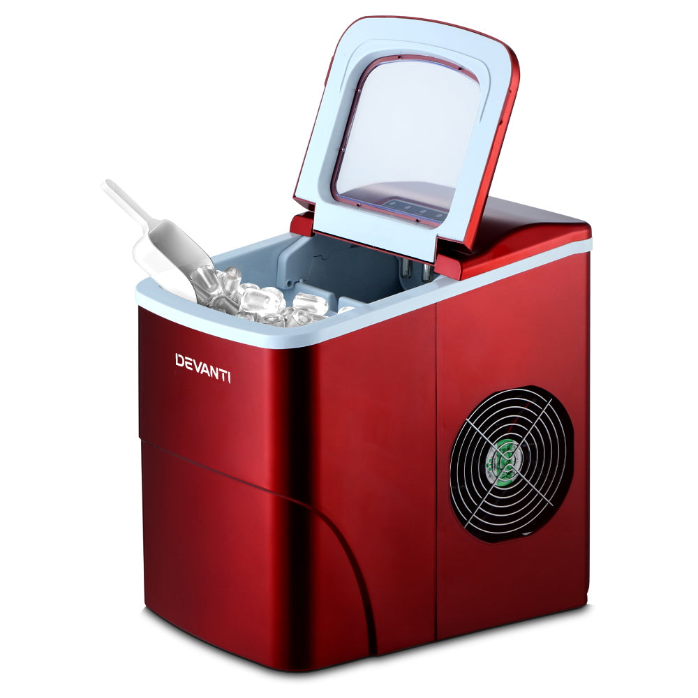 Devantii Portable Ice Cube Machine 2L - Red