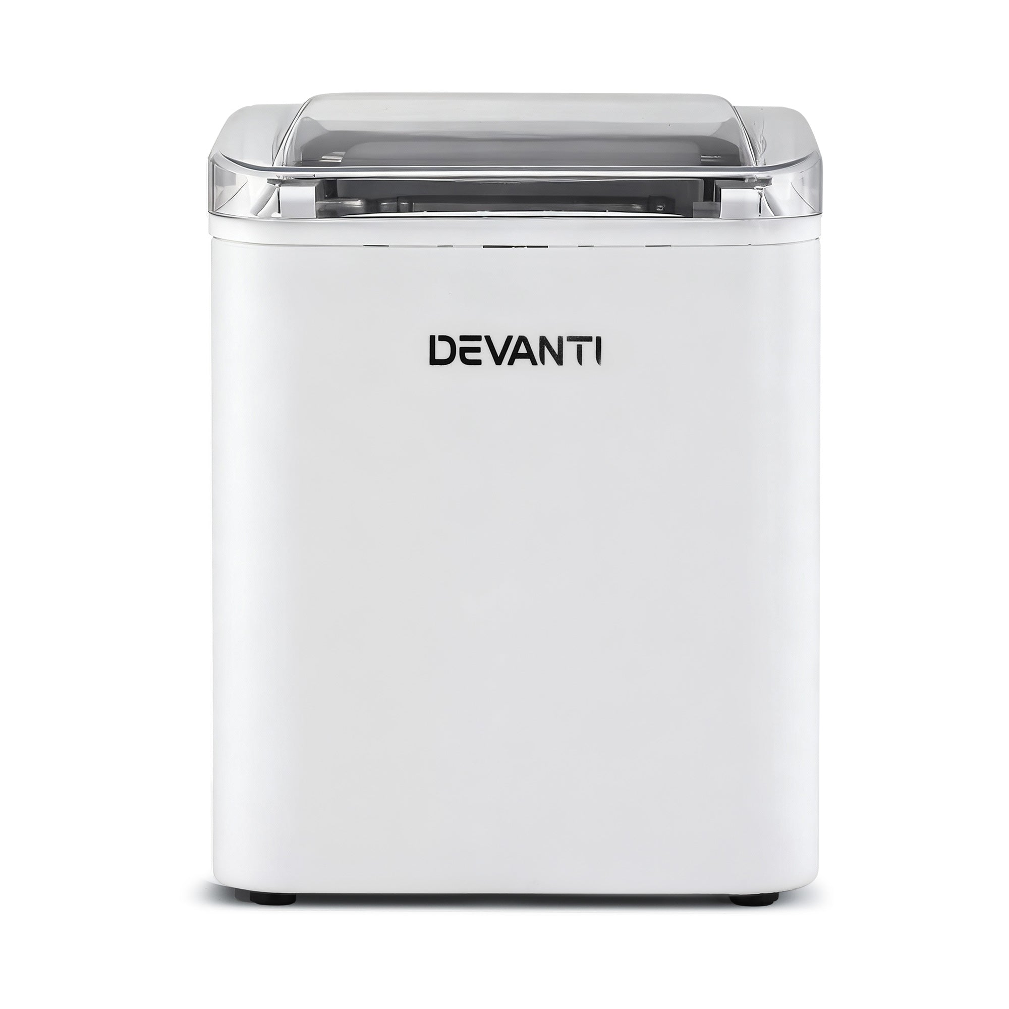 Devanti Portable Ice Maker – 12kg Daily Output, Self-Cleaning, White