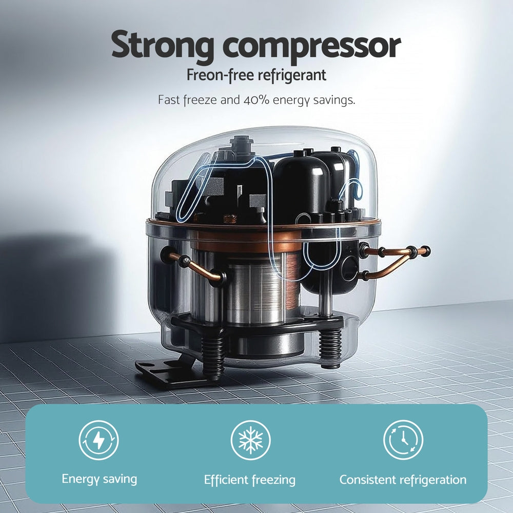 Devanti Portable Ice Maker – 12kg Daily Output, Green