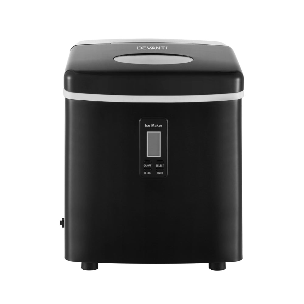 Devanti 15kg Portable Ice Maker – 3 Ice Sizes, Black
