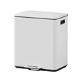 Cefito 40L Dual Compartment Pedal Bin for Waste & Recycling – White