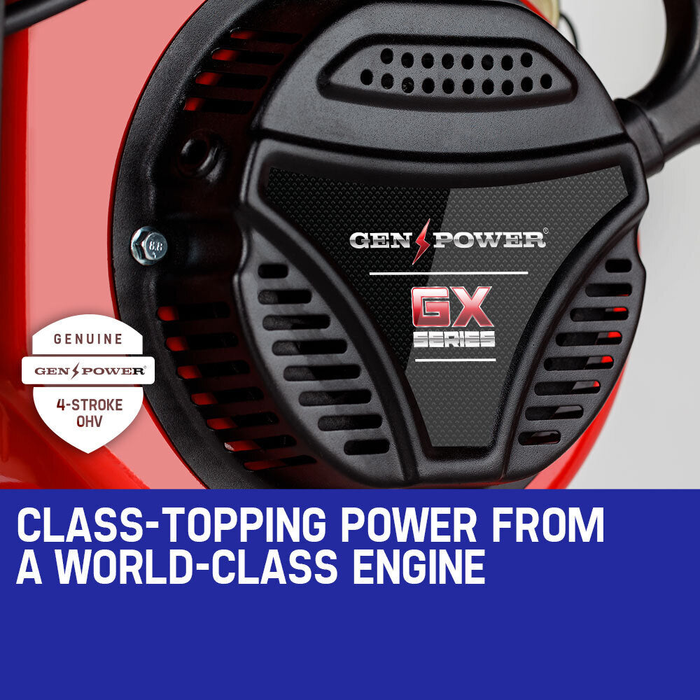 GENPOWER 4.2kW Peak 3kW Rated Generator Single-Phase Petrol - Site Portable